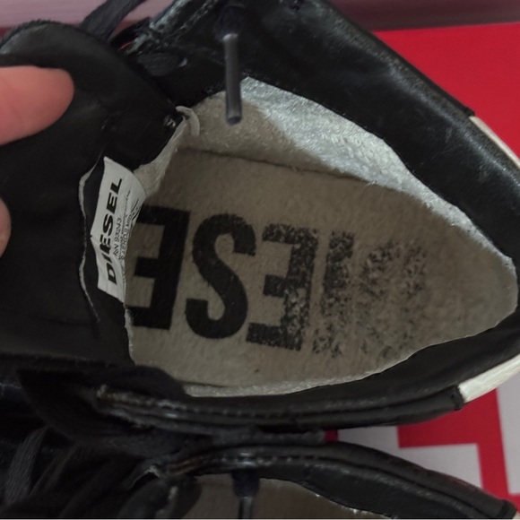 Diesel S-Leroji Mid W Womens Black Leather Lifestyle Sneakers Shoes In Sz. 7.5 - Picture 9 of 17